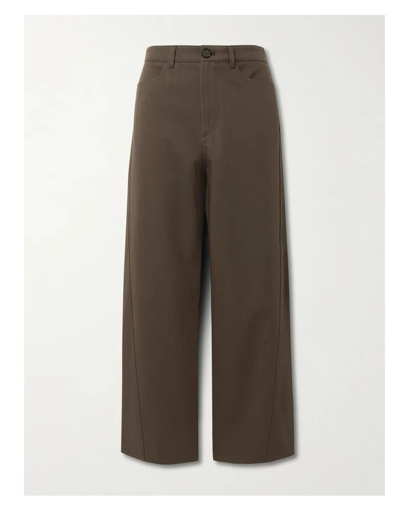 Totême Twisted Verkürzte, Halbhohe Jeans Mit Geradem Bein Aus Bio-denim - Metallic Metallic