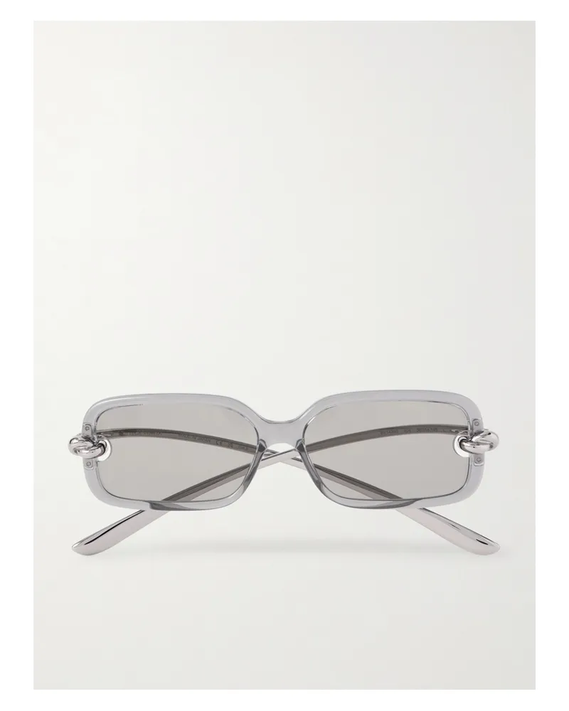 Bottega Veneta Knot Sonnenbrille Mit Eckigem Rahmen Aus Azetat Und Silberfarbenen Details - Neutral Neutral