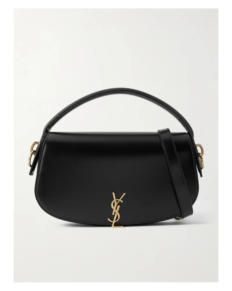 Saint Laurent Voltaire Leather Shoulder Bag - Black Black