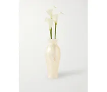 Florence Floral-embellished Marbled Acrylic Clutch - Ivory