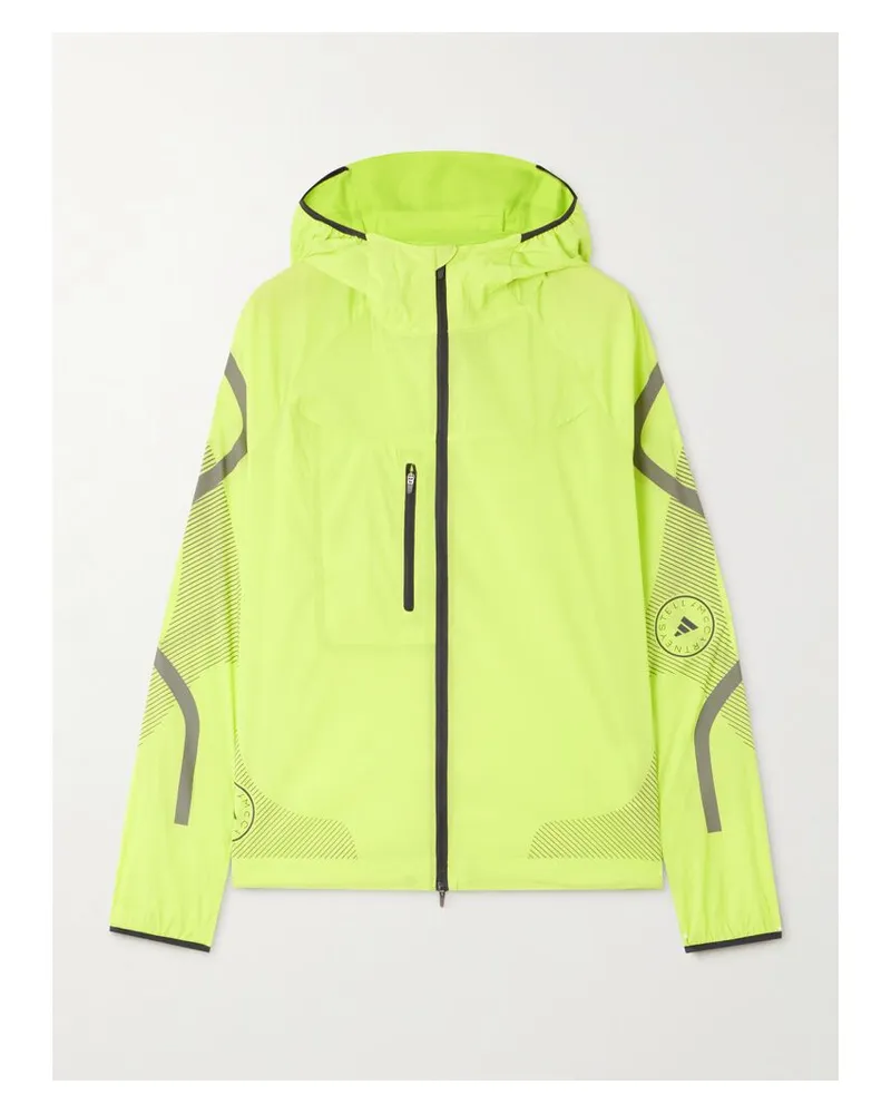 adidas Truepace Trainingsjacke Aus Neonfarbenem Recyceltem Shell Mit Kapuze - Grün Grün