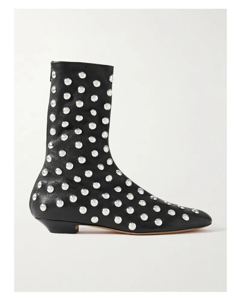 KHAITE Ankle Boots Aus Leder Mit Schnalle - Schwarz Schwarz