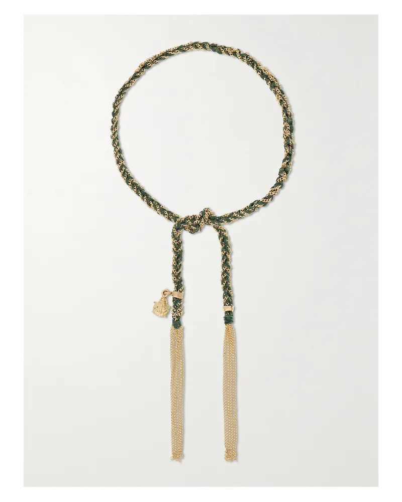 Carolina Bucci Fortune Lucky Armband Aus 18 Karat Gold Und Seide Gold