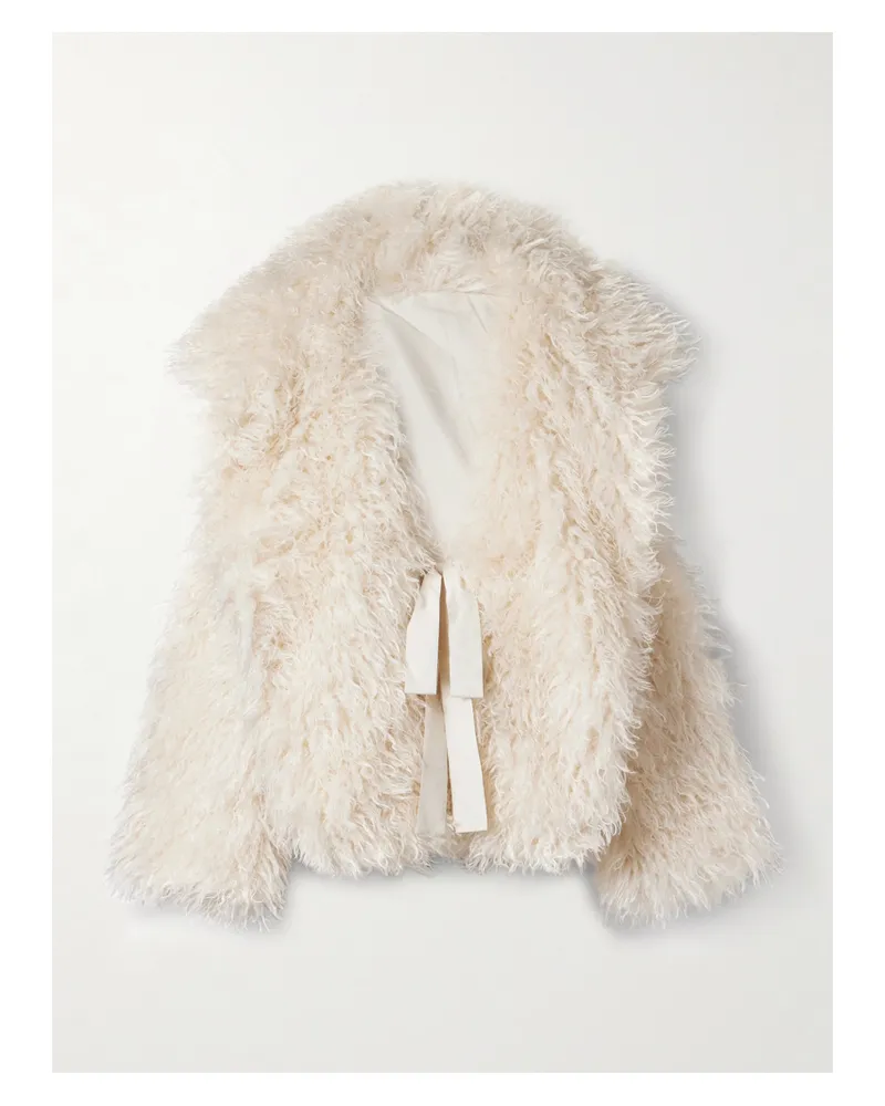 Norma Kamali Sleeping Bag Mantel Aus Fleece - Creme Creme
