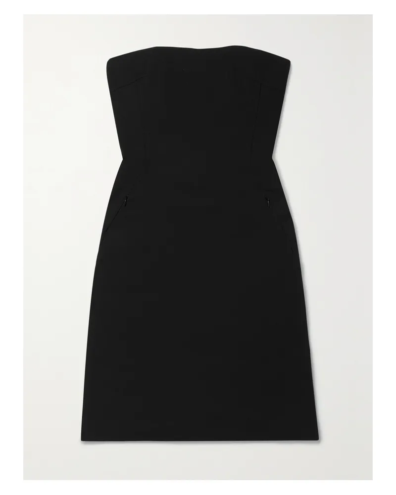 Akris Trägerlose Tunika Aus Crêpe Aus Einer Wollmischung - Schwarz Schwarz