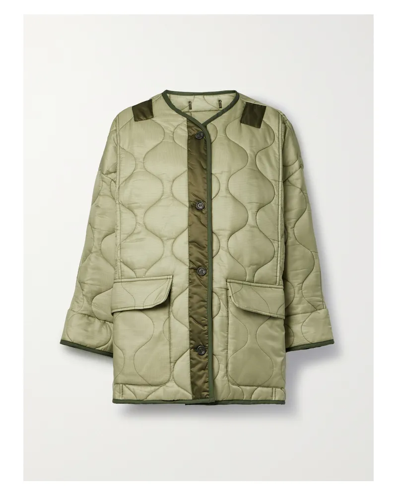 FRANKIE Shop Quilted Padded Ripstop Jacket - Green Green