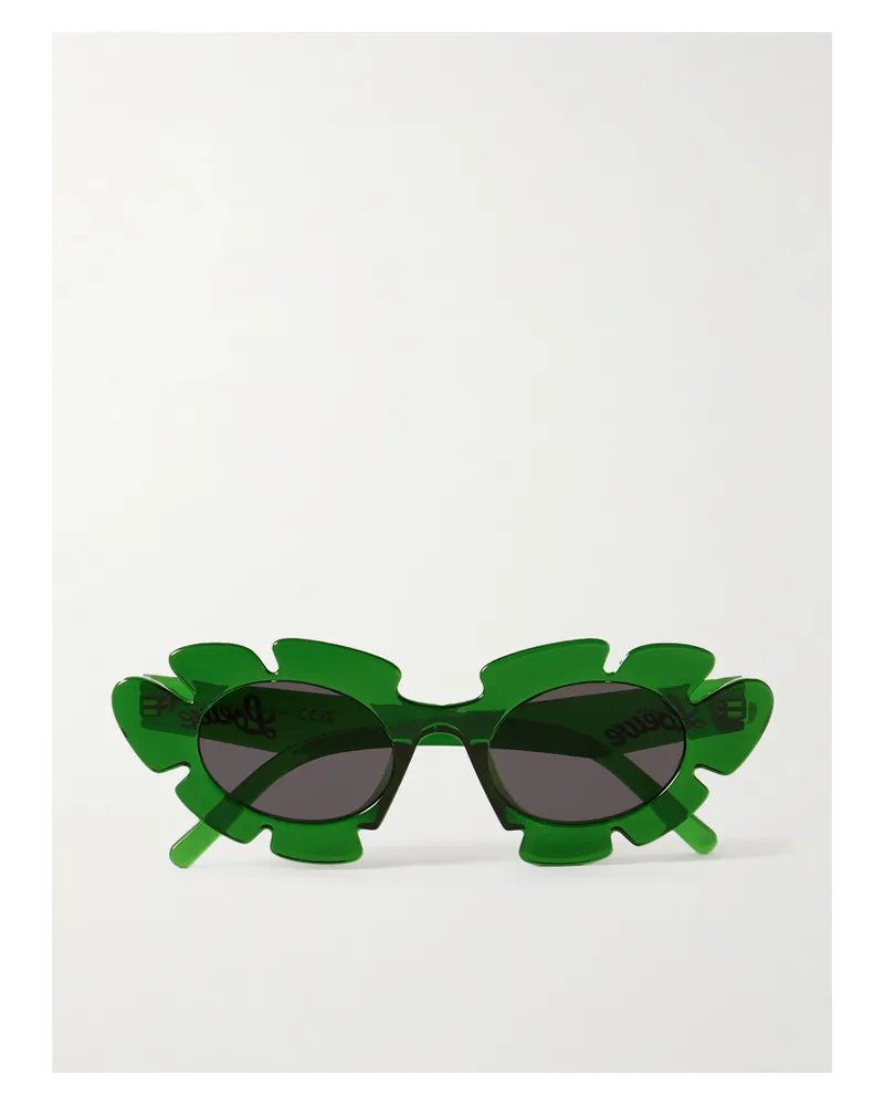 Loewe Paula's Ibiza Cat-eye Acetate Sunglasses - Green Green