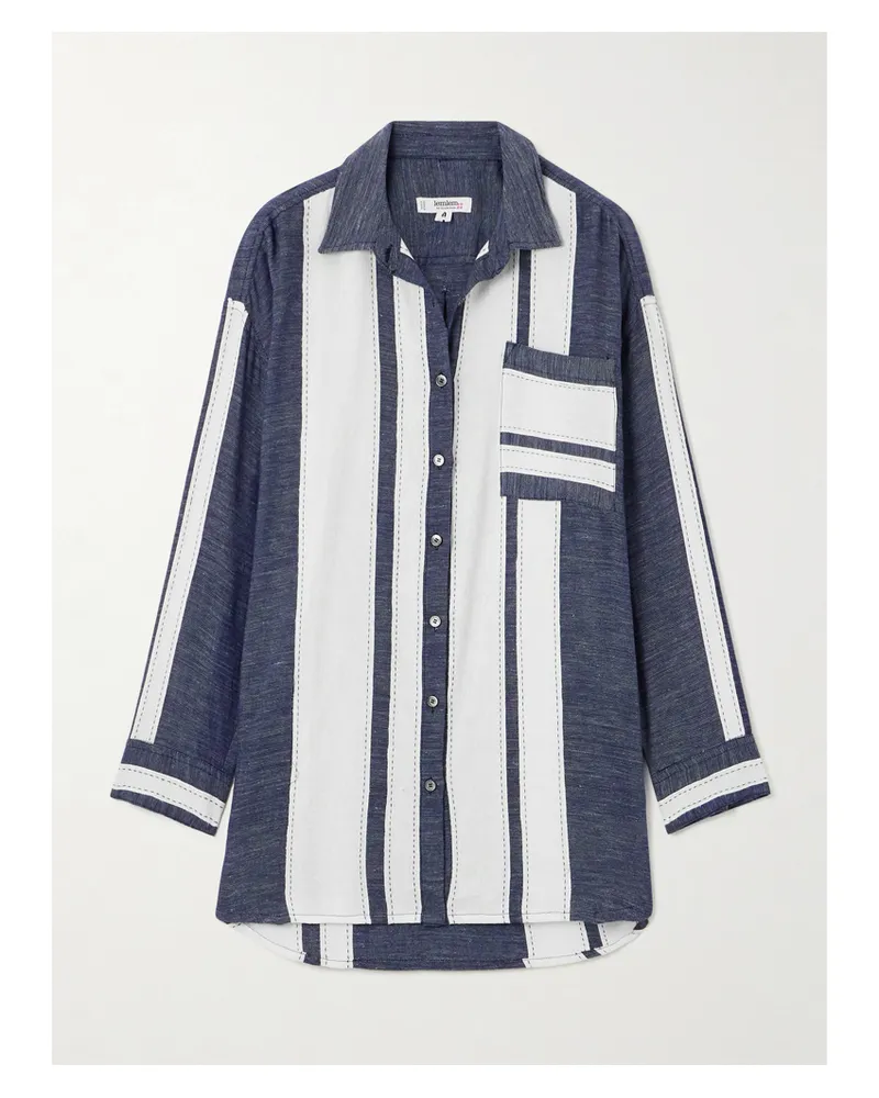 lemlem Mariam Hemd Aus Baumwolle Mit Streifen - Blau Blau