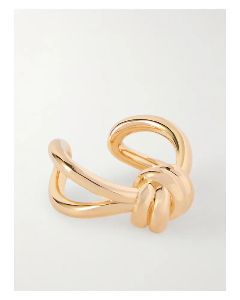Bottega Veneta Ring Aus Vergoldetem Silber Gold