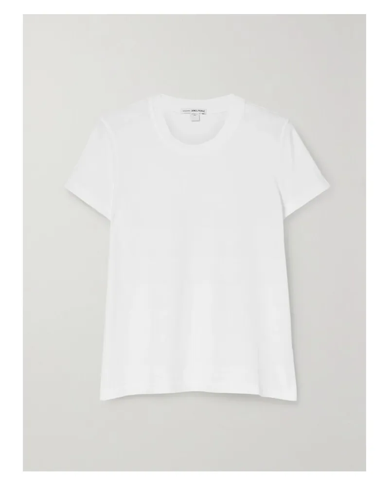 James Perse Vintage Boy T-shirt Aus Baumwoll-jersey - Weiß Weiß