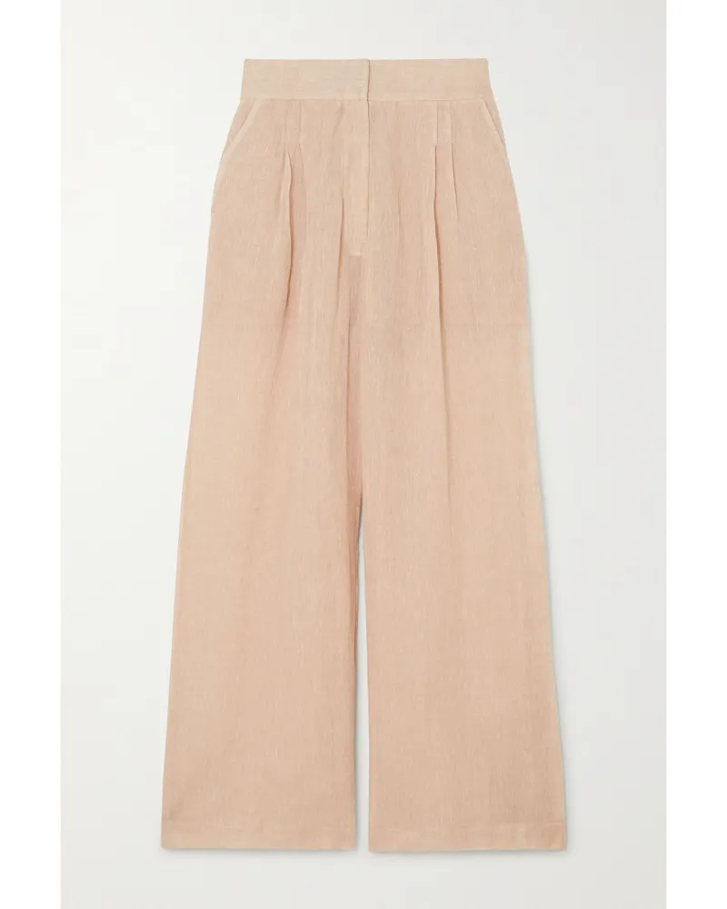 Le Kasha 1918 Sohag Leinenhose Mit Weitem Bein - Orange Orange