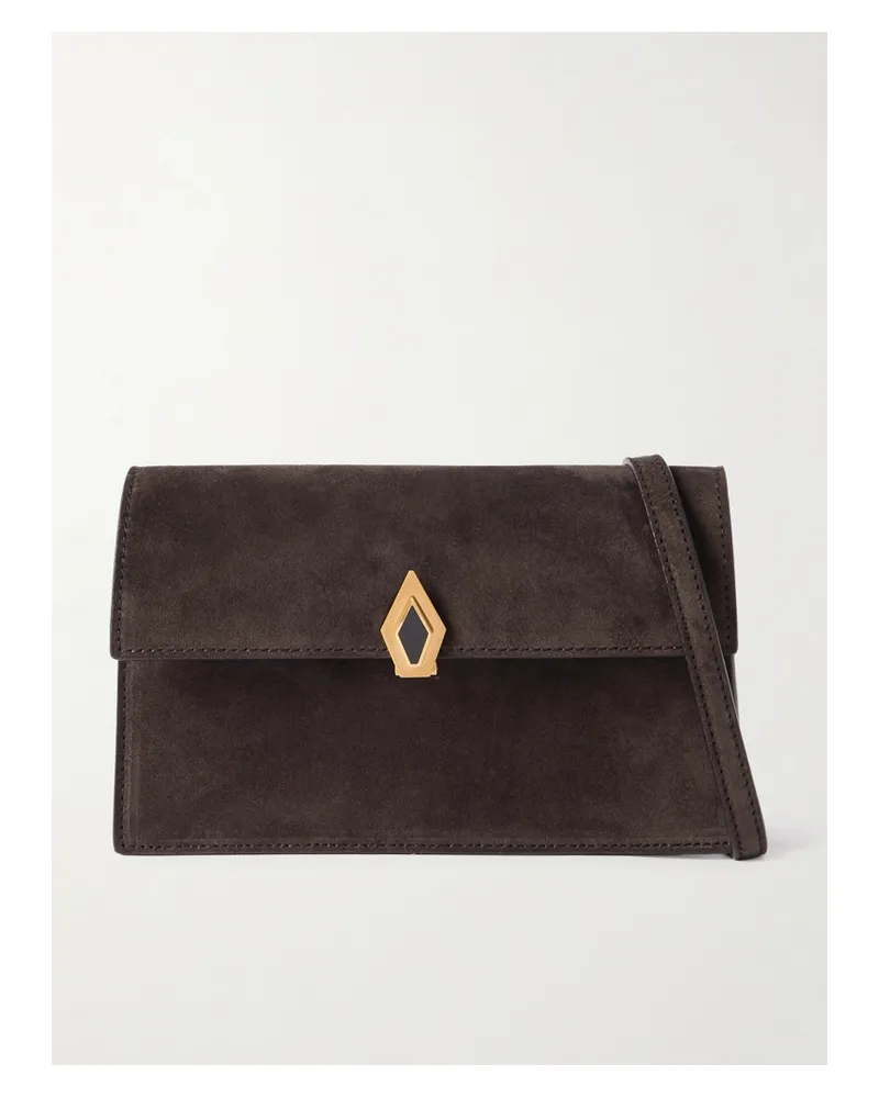 Métier Parallel 22 Small Suede Shoulder Bag - Brown Brown