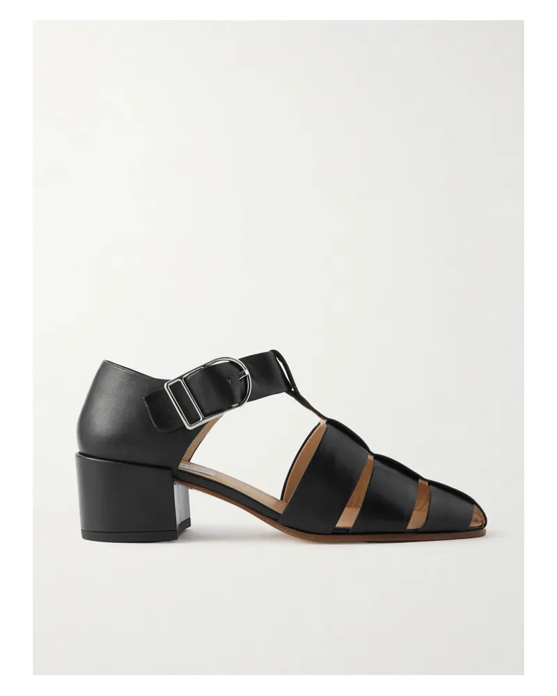 Gabriela Hearst Lyle Sandalen Aus Leder Mit Cut-outs - Schwarz Schwarz