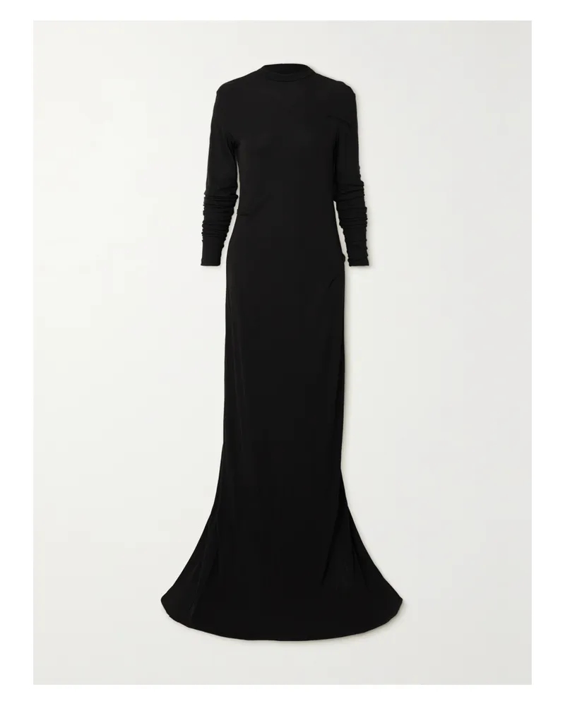 GAUCHERE Maxikleid Aus Crêpe - Schwarz Schwarz