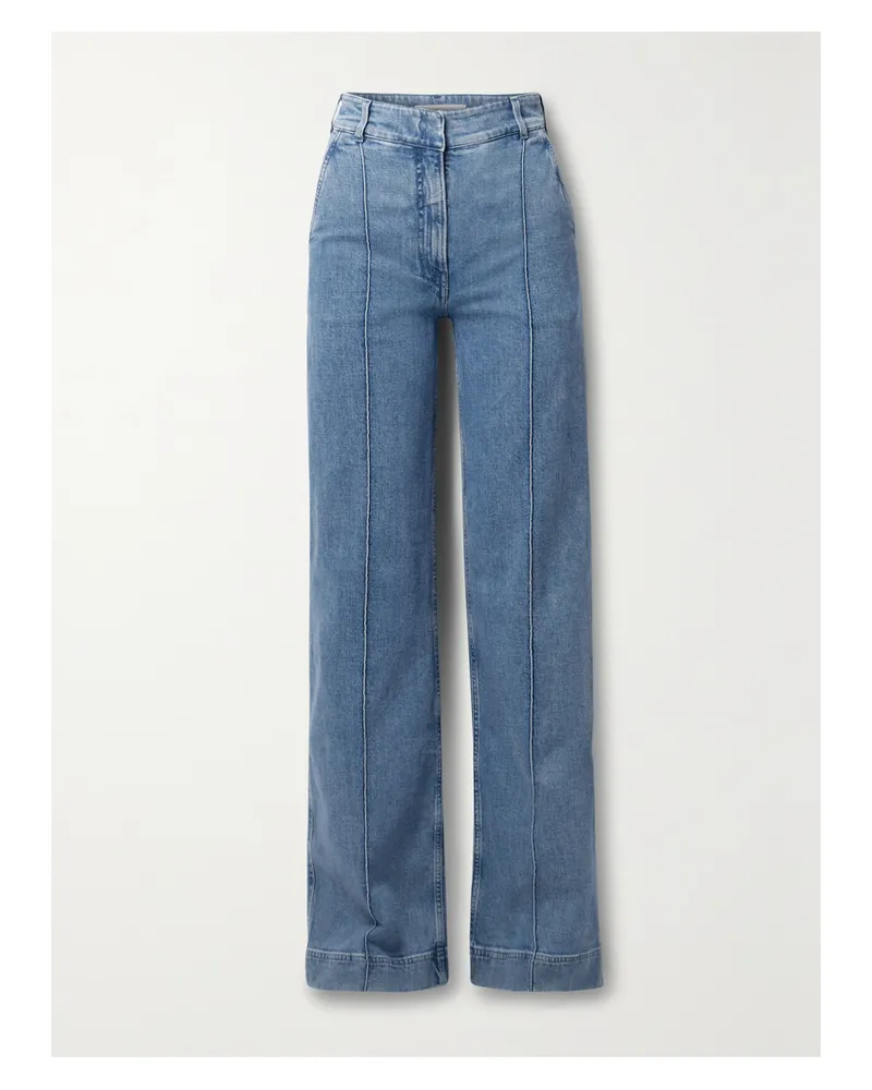 Another Tomorrow Net Sustain Hoch Sitzende Jeans Mit Geradem Bein Aus Bio-denim - Blau Blau