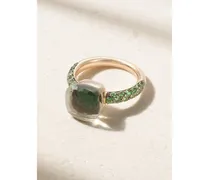 Nudo Ring Aus 18 Karat Rosé- Und Weißgold Mit Mehreren Steinen