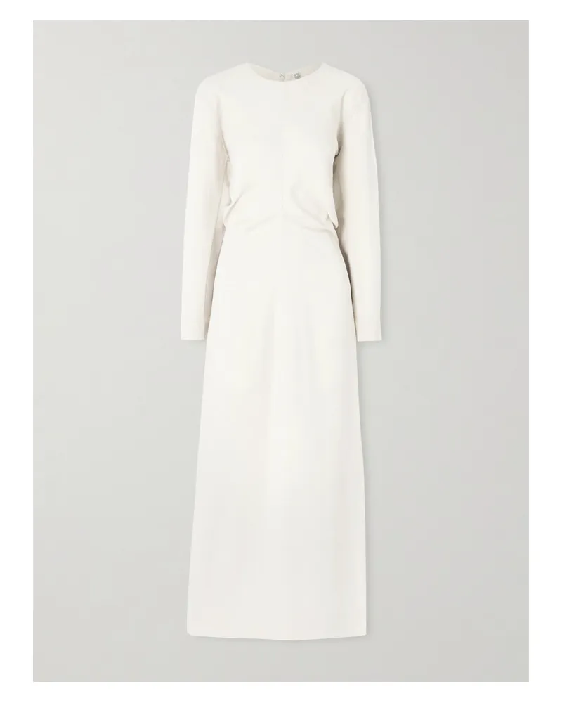 Totême Garderob Gathered Crepe Maxi Dress - White White