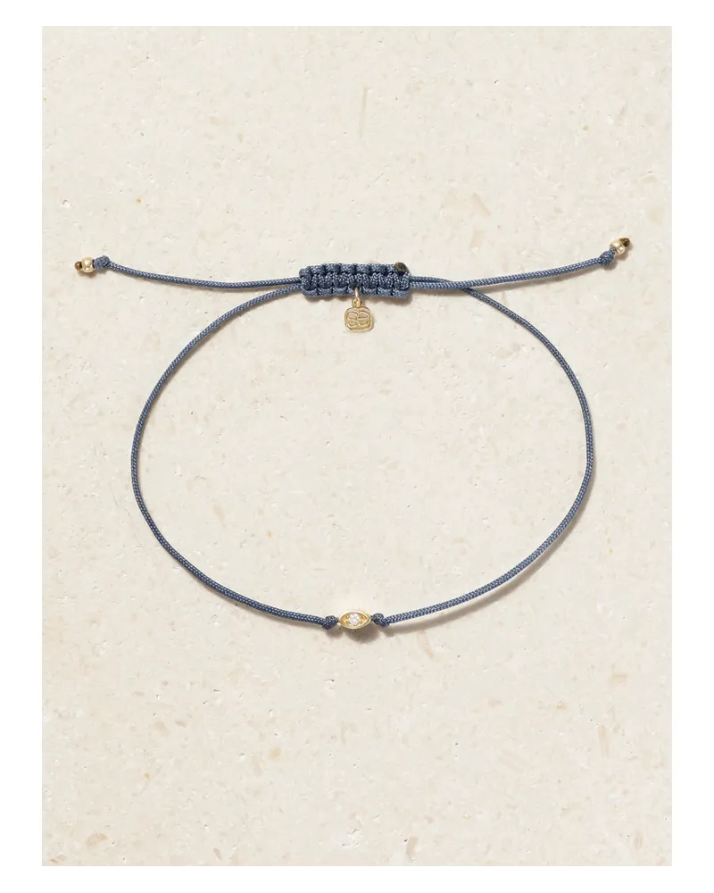 Sydney Evan Tiny Evil Eye Kordelarmband Gold