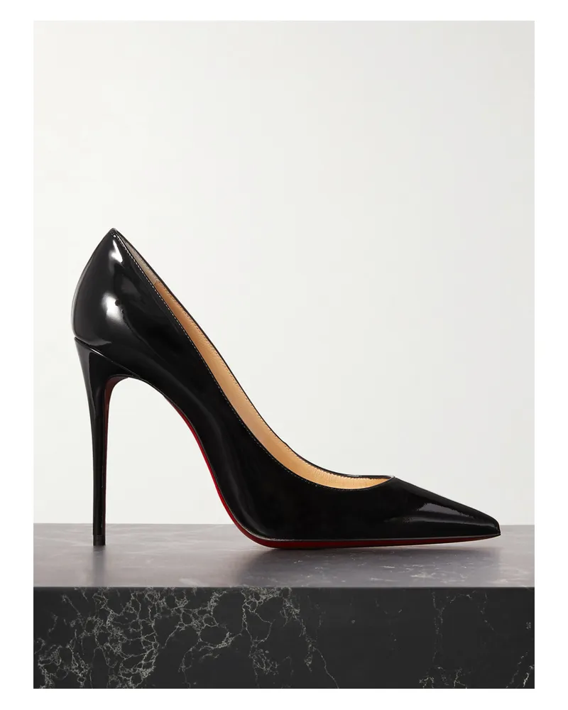 Christian Louboutin Kate 100 Patent-leather Pumps - Black Black