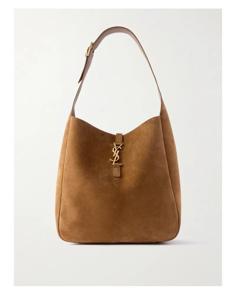 Saint Laurent Le 5 À 7 Supple Large Suede Shoulder Bag - Orange Orange