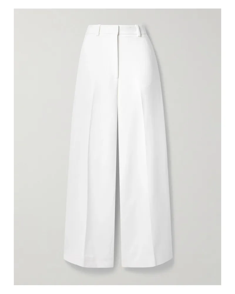 KHAITE Bacall Hose Mit Weitem Bein Aus Crêpe - Weiß Weiß
