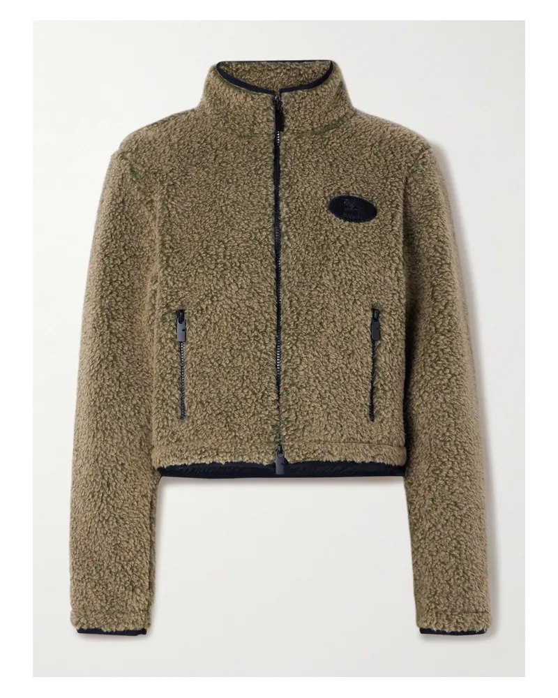 Burberry Jacke Aus Fleece Mit Applikation - Grün Grün