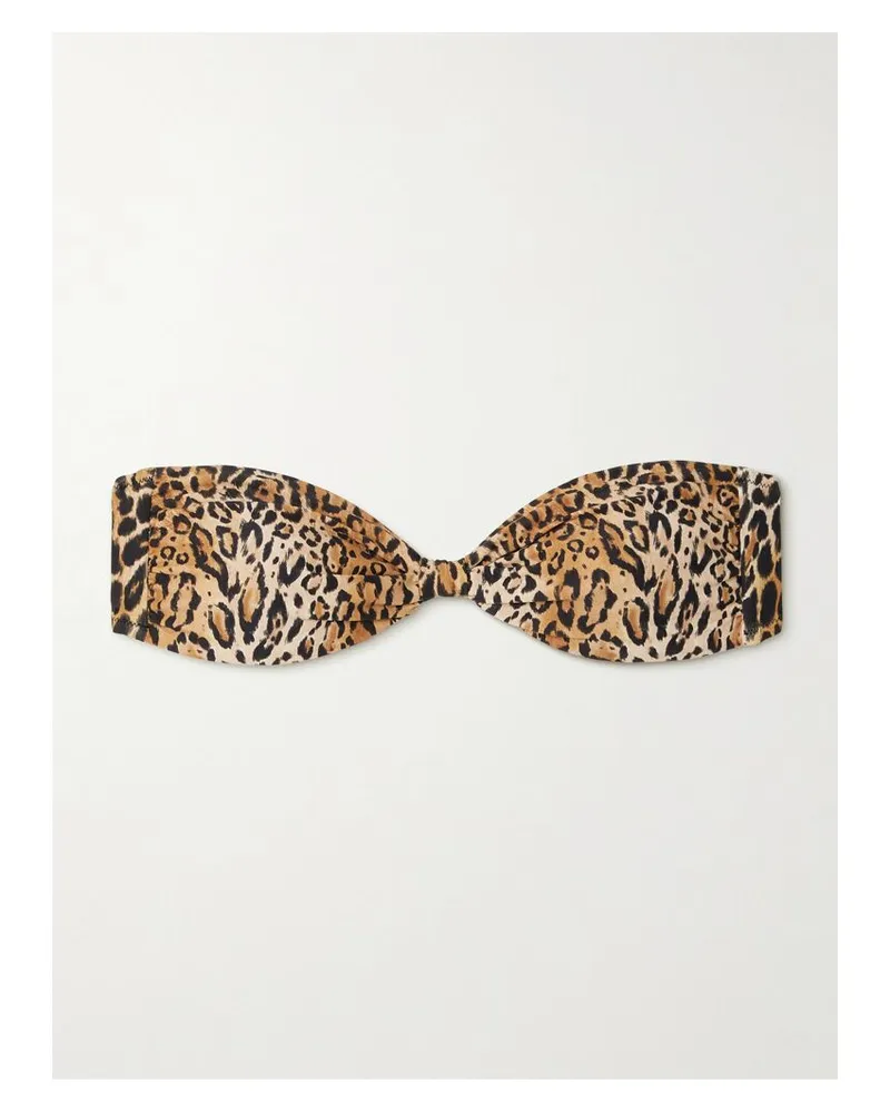 Melissa Odabash Catania Bandeau-bikini-oberteil Mit Leopardenprint Und Raffungen - Animal-Print Animal-print