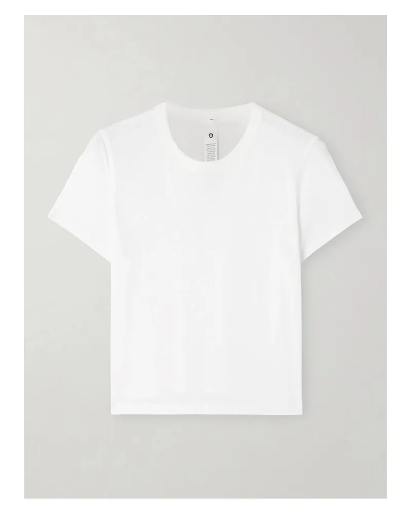 LULULEMON T-shirt Aus Jersey Aus Einer Baumwollmischung - Weiß Weiß