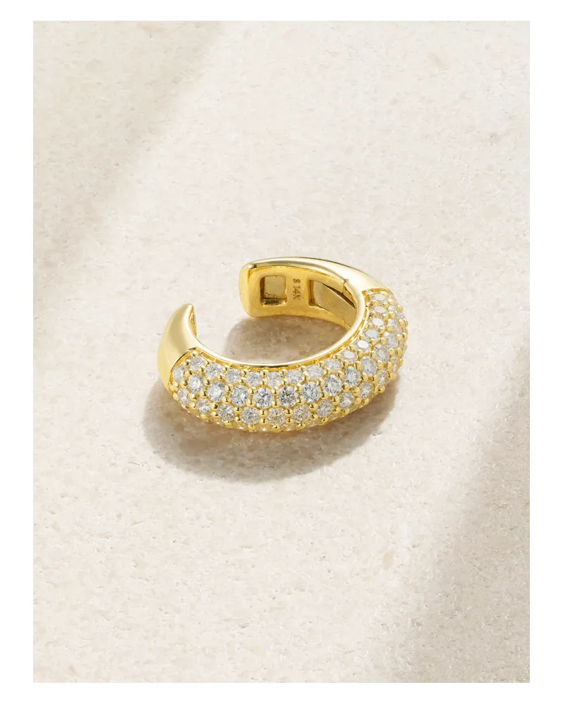 Stone & Strand Ear Cuff Aus 14 Karat Gold Mit Diamanten Gold