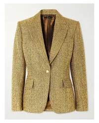 Tom Ford Blazer aus Metallic-tweed Gold