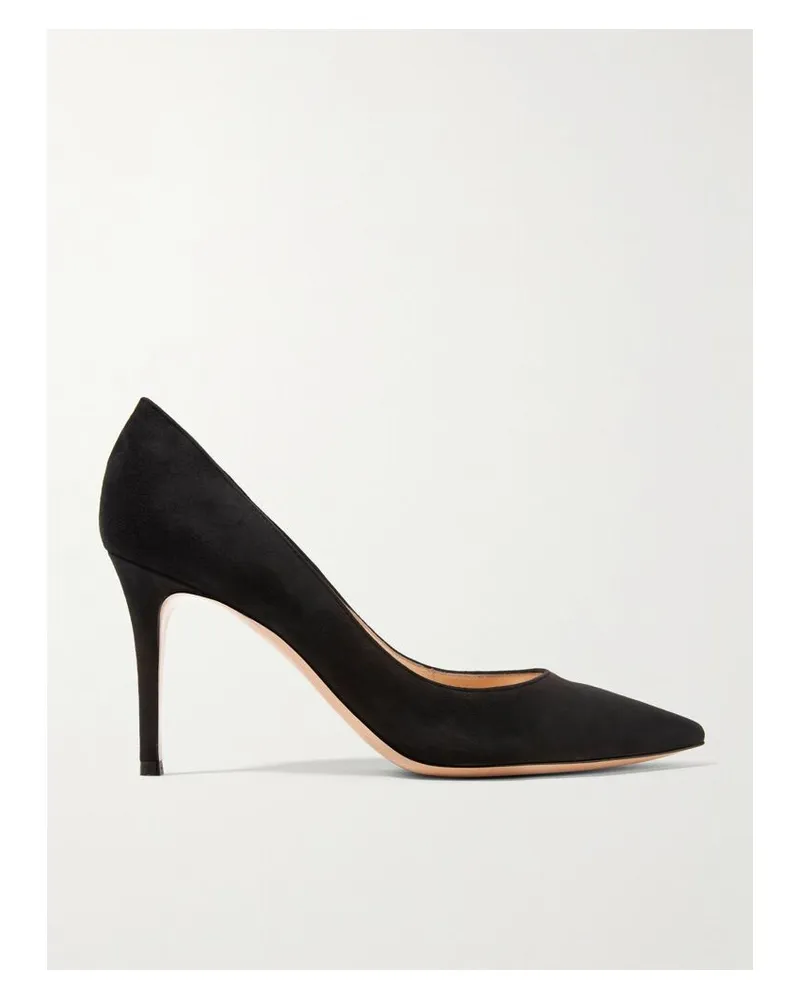 Gianvito Rossi 85 Pumps Aus Veloursleder - Schwarz Schwarz