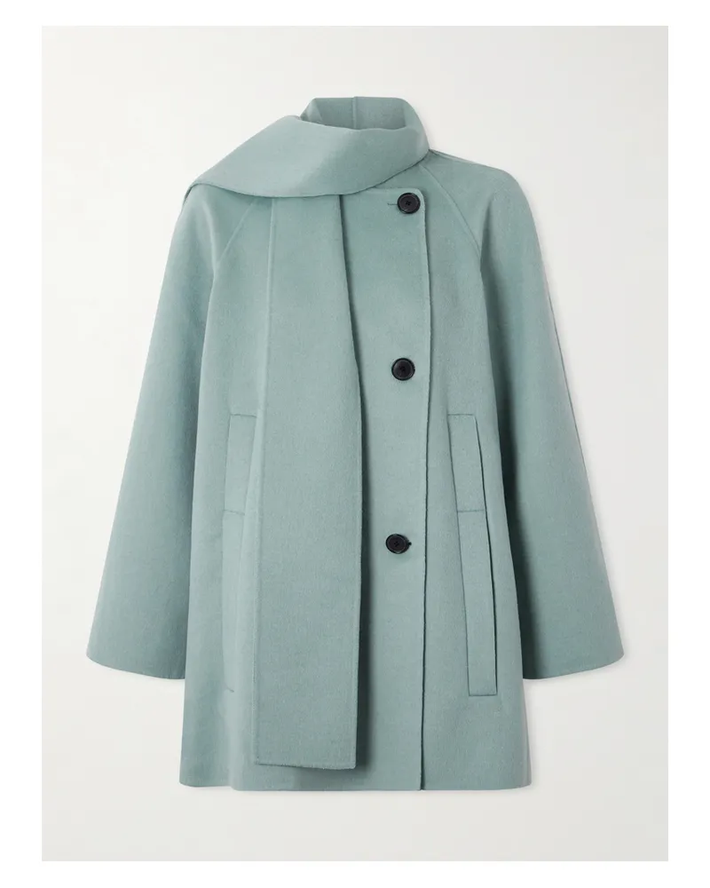 Proenza Schouler Brisa Mantel Aus Einer Wollmischung Mit Schaldetail - Blau Blau