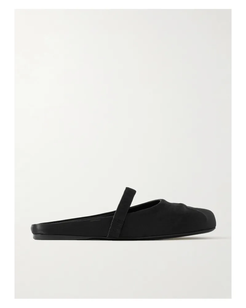 Marni Sabot Ballerinas Aus Satin - Schwarz Schwarz