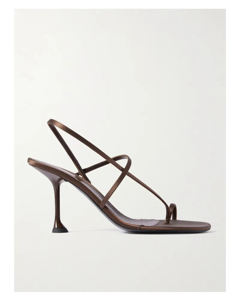 Proenza Schouler Tee Slingback-sandalen Aus Satin - Burgunder Burgunder