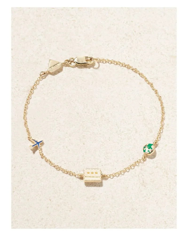 Alison Lou Travel By The Yard Armband Aus 14 Karat Gold Mit Emaille Gold