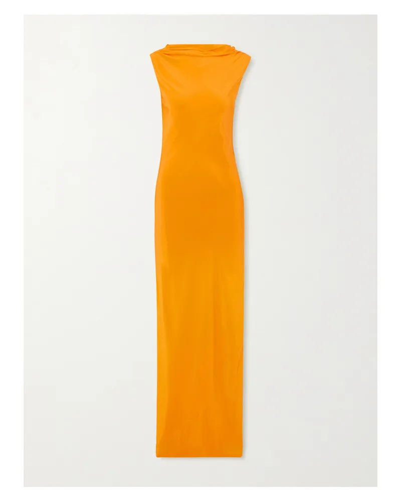 SIR Isla Rückenfreie Robe Aus Crêpe De Chine Aus Seide - Orange Orange