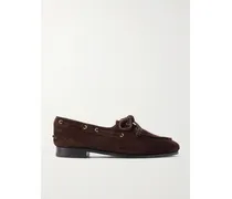 Pathy Suede Loafers - Brown
