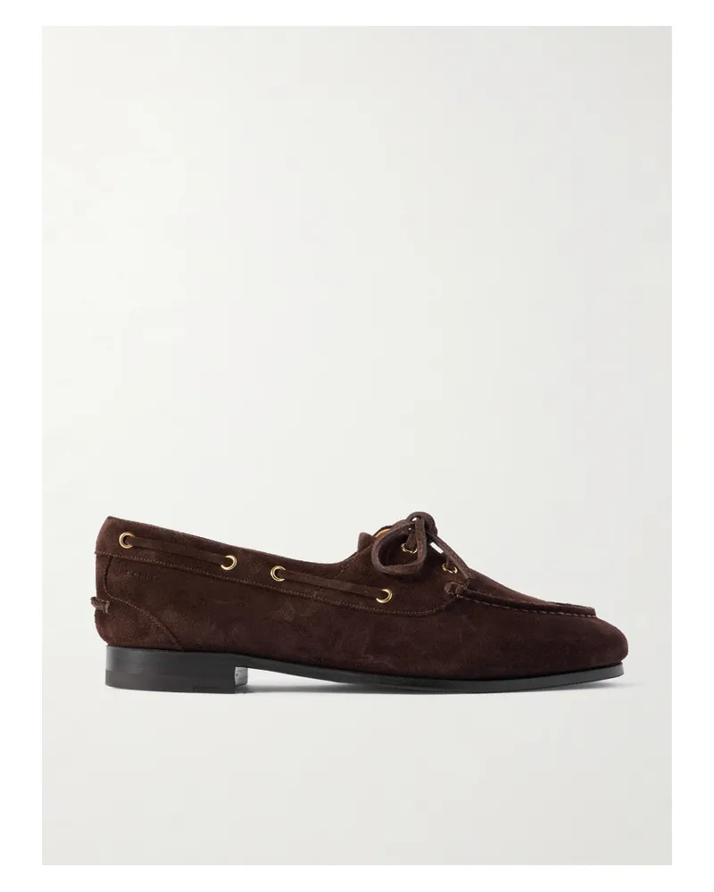 Bally Pathy Suede Loafers - Brown Brown