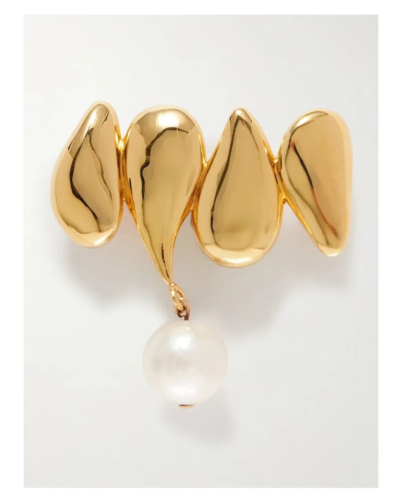 AGMES Joy Brosche Aus Gold-vermeil Mit Perle Gold