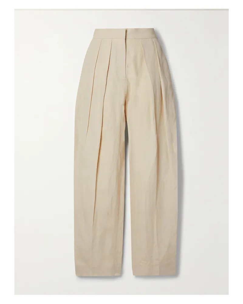 Stella McCartney Bundfaltenhose Mit Geradem Bein Aus Webstoff - Creme Creme
