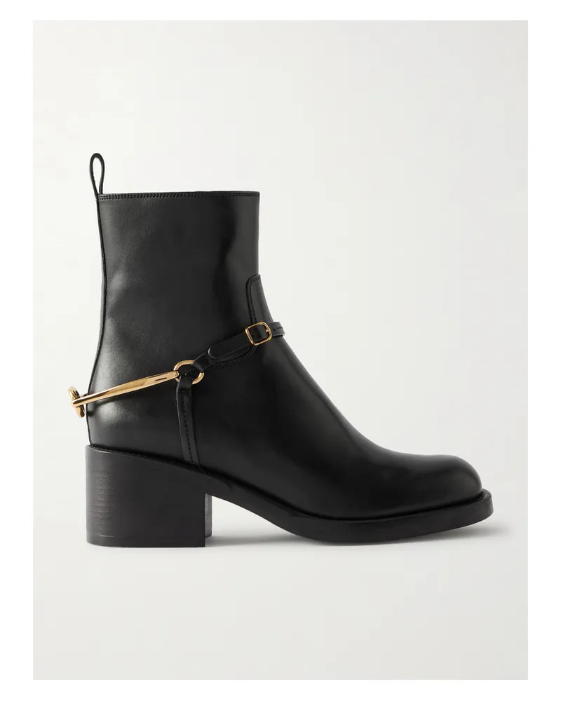 Chloé Dakota Ankle Boots Aus Leder Mit Verzierungen - Schwarz Schwarz