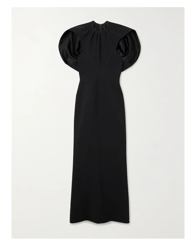 Maticevski Cypress Midikleid Aus Crêpe Mit Raffungen - Schwarz Schwarz