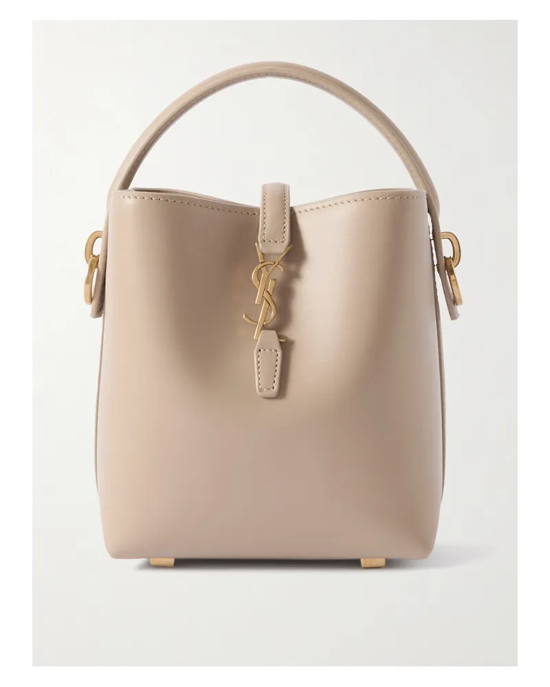 Saint Laurent Le 37 Mini Leather Bucket Bag - Neutrals Neutrals