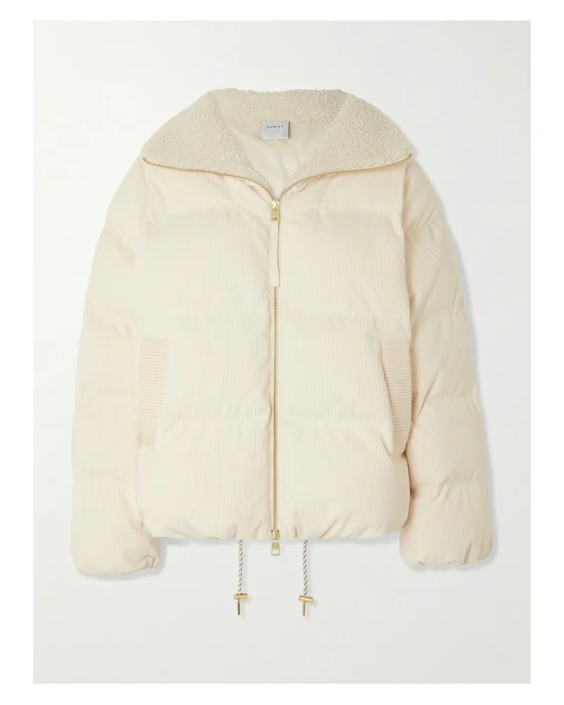 Varley Brackley Jacke Aus Cord Mit Fleecebesatz - Creme Creme