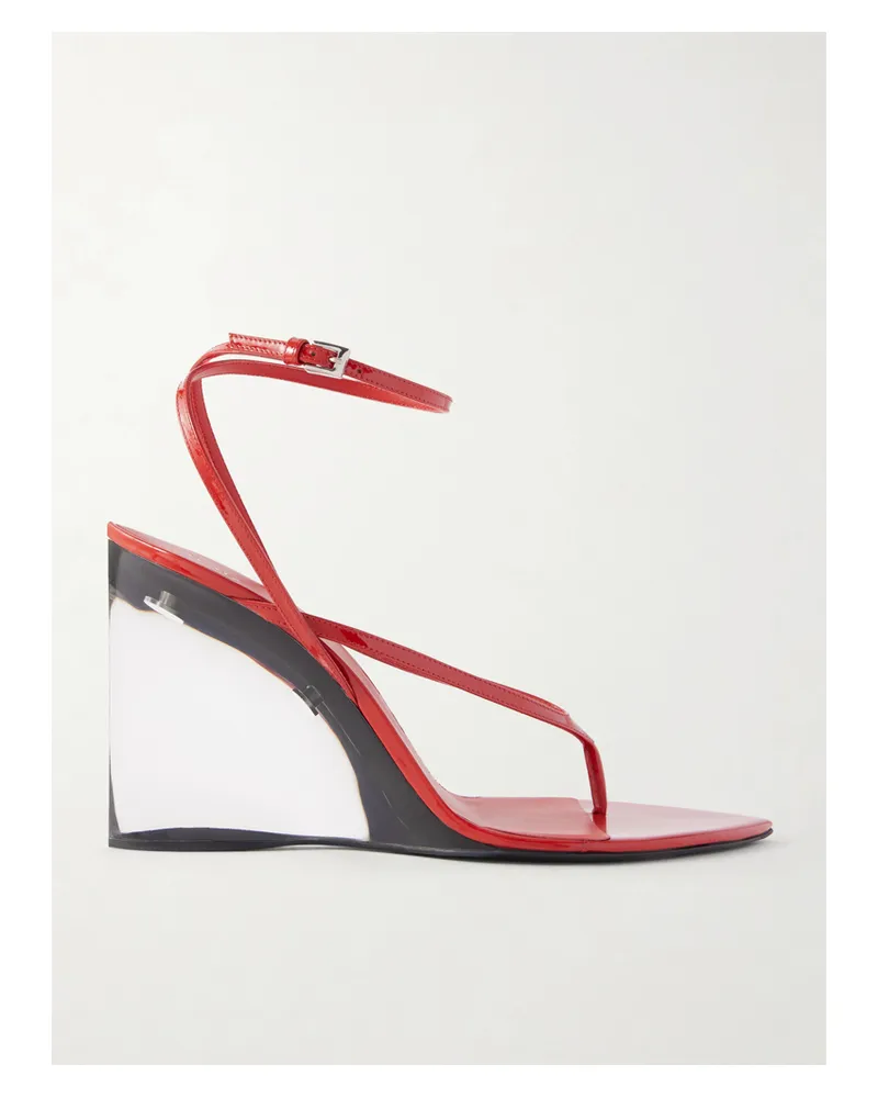 Alaïa Leather High Heel Sandals - Red Red