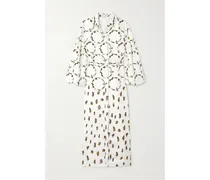 Mauri Midi-hemdblusenkleid aus Bedruckter Seide