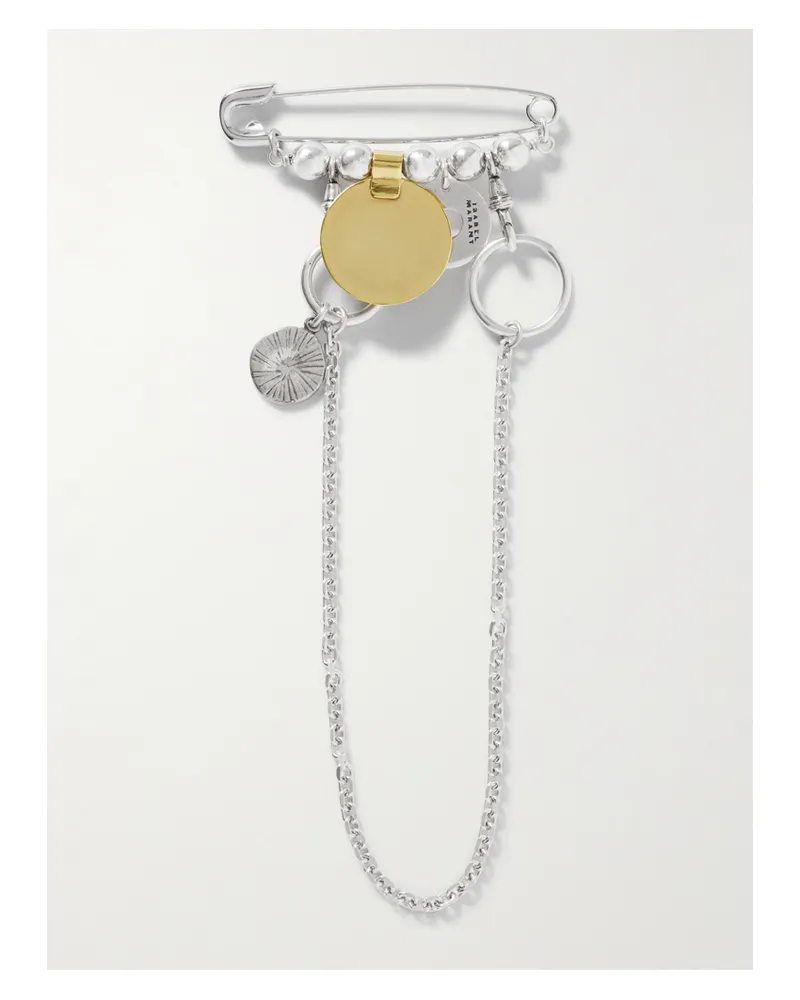 Isabel Marant Bonnie Silber- Und Goldfarbene Brosche Silber