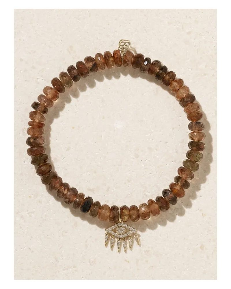 Sydney Evan Evil Eye Armband Mit Andalusiten, Diamanten Und Details Aus 14 Karat Gold Gold