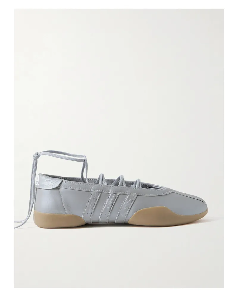 adidas Taekwondo Mei Ballet Sneakers Aus Metallic-leder - Silber Silber