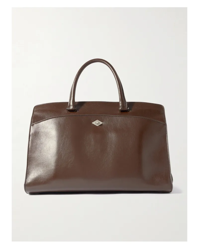 Métier Private Eye Large Leather Tote - Brown Brown